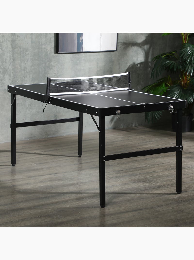 Mini table de ping pong pliable dim. 152 x 76 x 72 cm noir blanc Noir - Kiabi