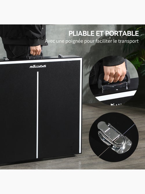 Mini table de ping pong pliable dim. 152 x 76 x 72 cm noir blanc - Kiabi