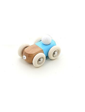 Mini voiture en bois Moit-moit bleue