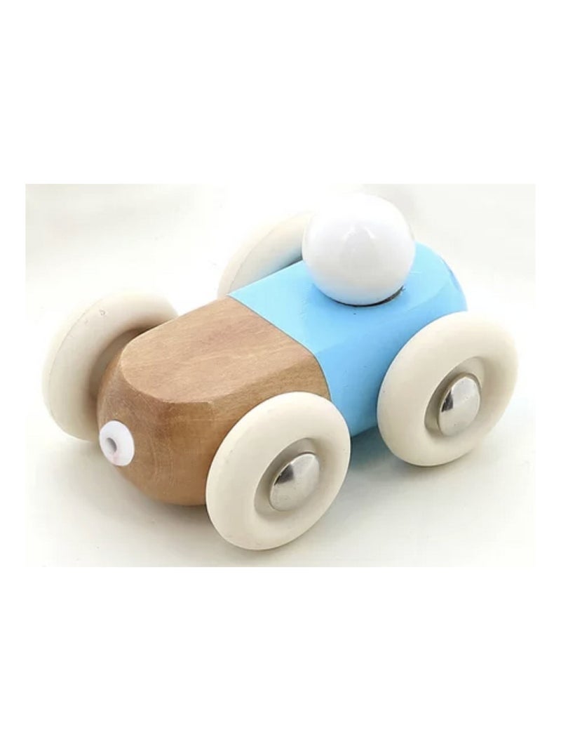 Mini voiture en bois Moit-moit bleue Bleu - Kiabi