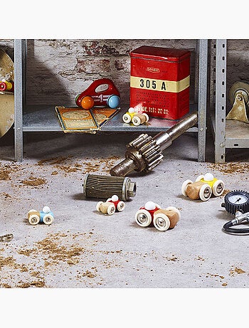 Mini voiture en bois Moit-moit rouge