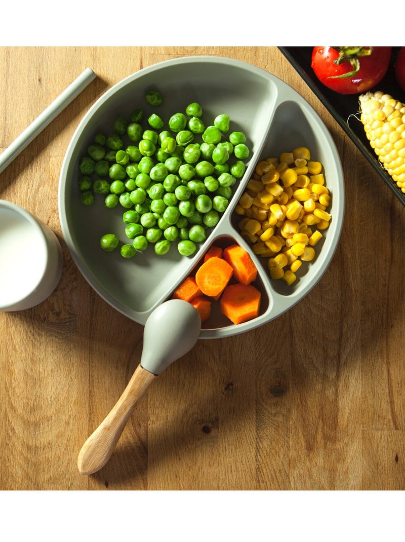 Minikoioi | assiette bébé à ventouse en silicone Vert - Kiabi