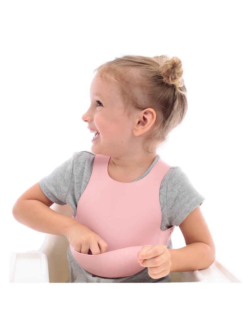 Minikoioi | Bavoir récupérateur en silicone Rose - Kiabi