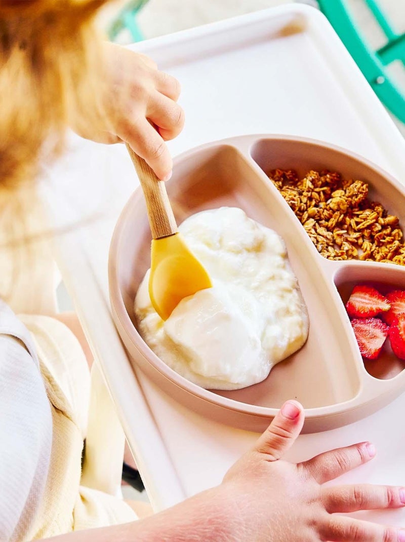 Minikoioi | Coffret repas comme un grand Assiette Cuillère Bavoir Beige clair - Kiabi