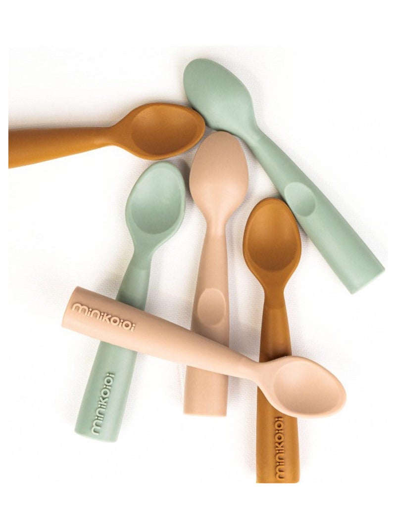 Minikoioi | Cuillère bébé en 100% silicone Bleu marine - Kiabi