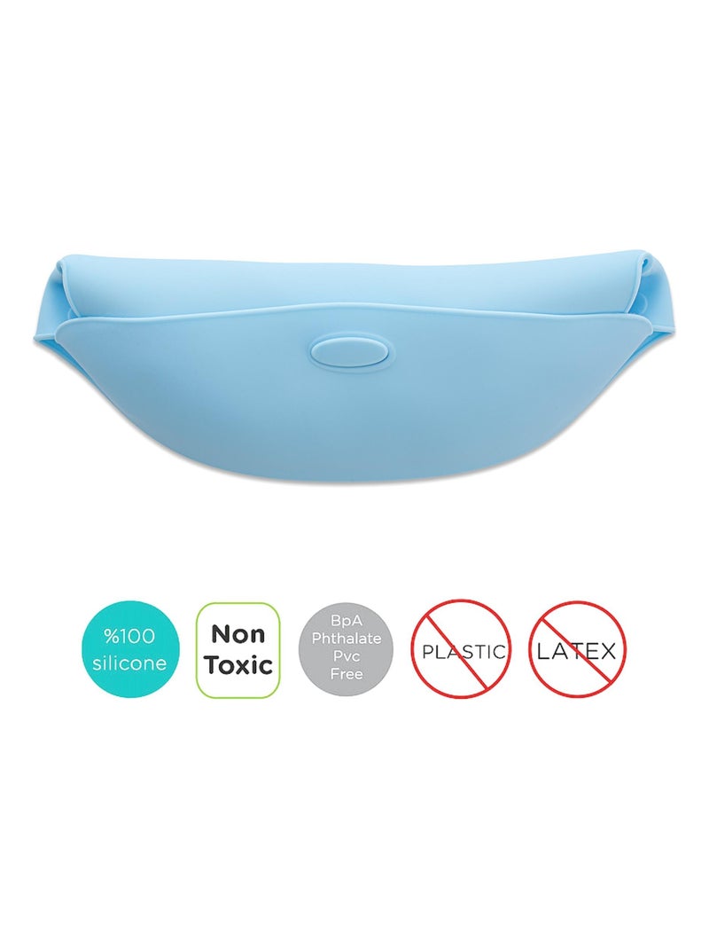 Minikoioi|Bavoir récupérateur en silicone Bleu - Kiabi