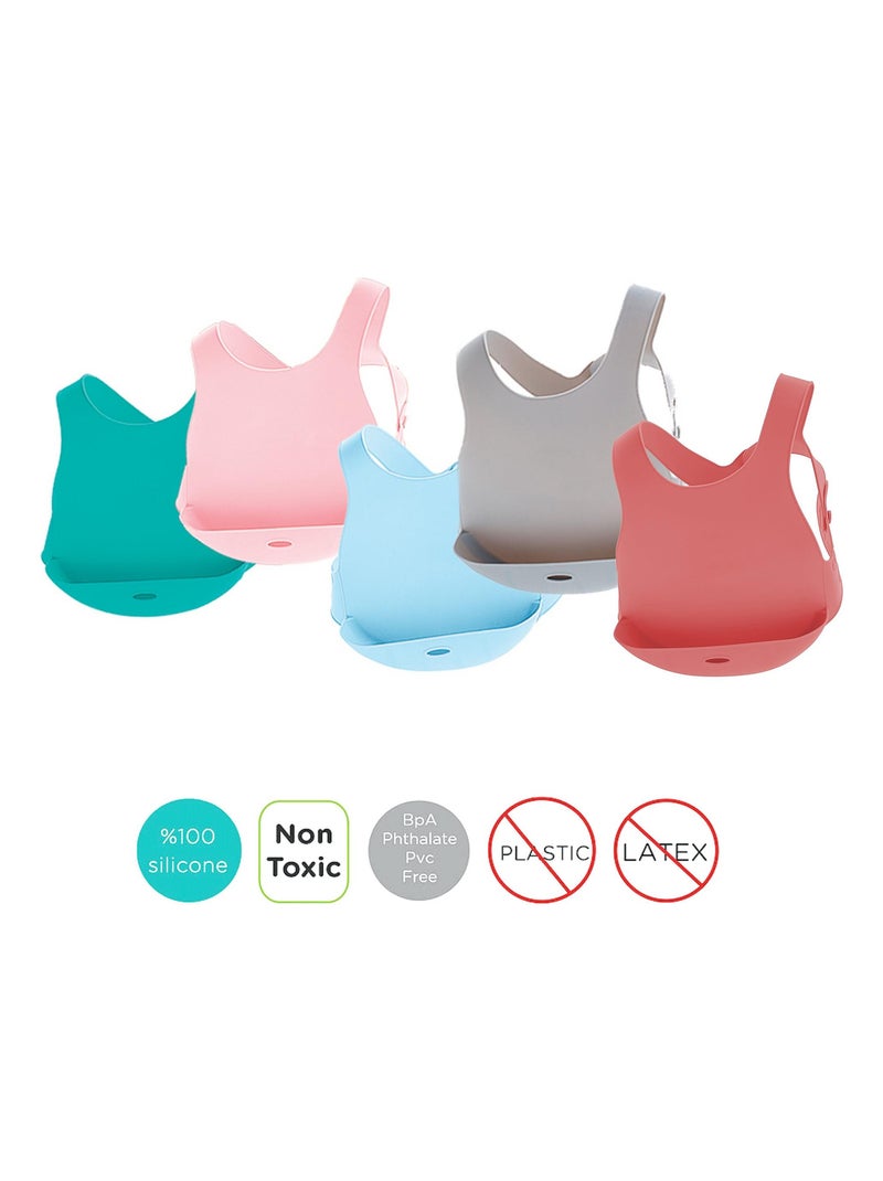 Minikoioi|Bavoir récupérateur en silicone Gris - Kiabi