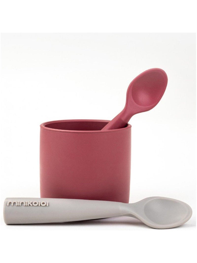 Minikoioi|Gobelet bébé - verre en silicone Marron - Kiabi