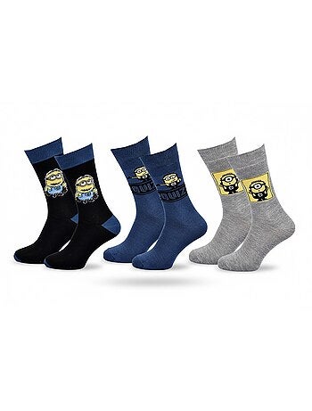 Minions - Chaussettes Homme Licence Pack de 3
