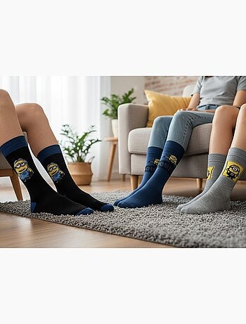 Minions - Chaussettes Homme Licence Pack de 4