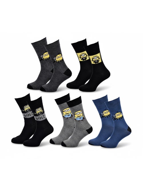 Minions - Chaussettes Homme Licence Pack de 5 - Kiabi