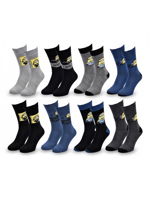 Minions - Chaussettes Homme Licence Pack de 8 - Kiabi