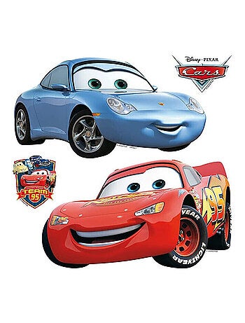 Minis Stickers Cars Flash McQueen et Sally Disney - 30 CM x 30 CM