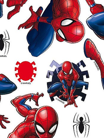Minis Stickers Marvel 7 Spiderman et décorations - 1 planche de 30 CM x 30 CM