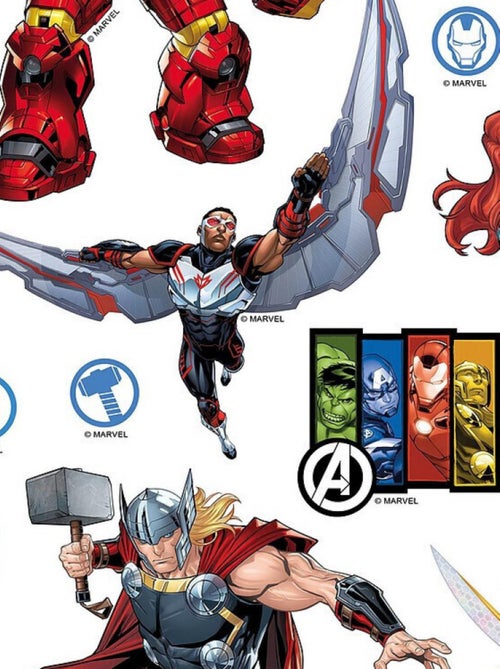 Minis Stickers Marvel Avengers 8 personnages - 30 CM x 30 CM - Kiabi