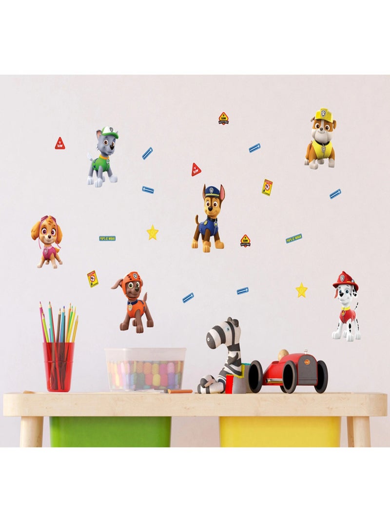Minis Stickers Pat'Patrouille - modèle l'équipe Pat'Patrouille - 30 CM x 30 CM Multicolore - Kiabi