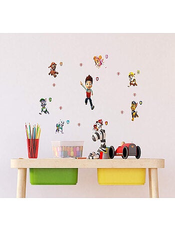 Minis Stickers Pat'Patrouille - modèle Ryder et ses amis - planche de 30 cm x 30 cm