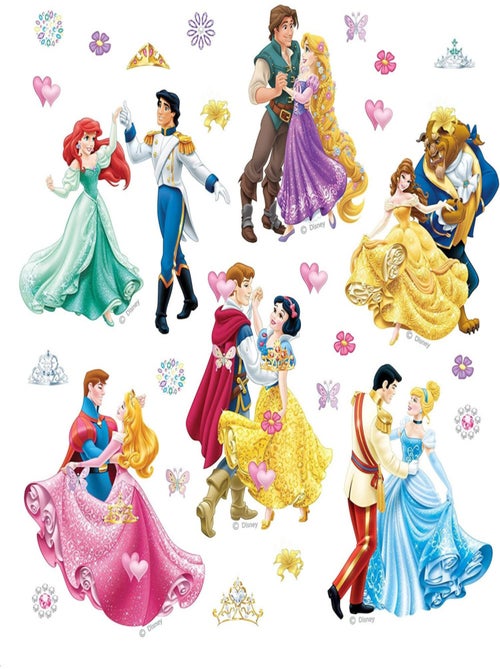 Minis Stickers Princesses au Bal Disney - 30 CM x 30 CM - Kiabi