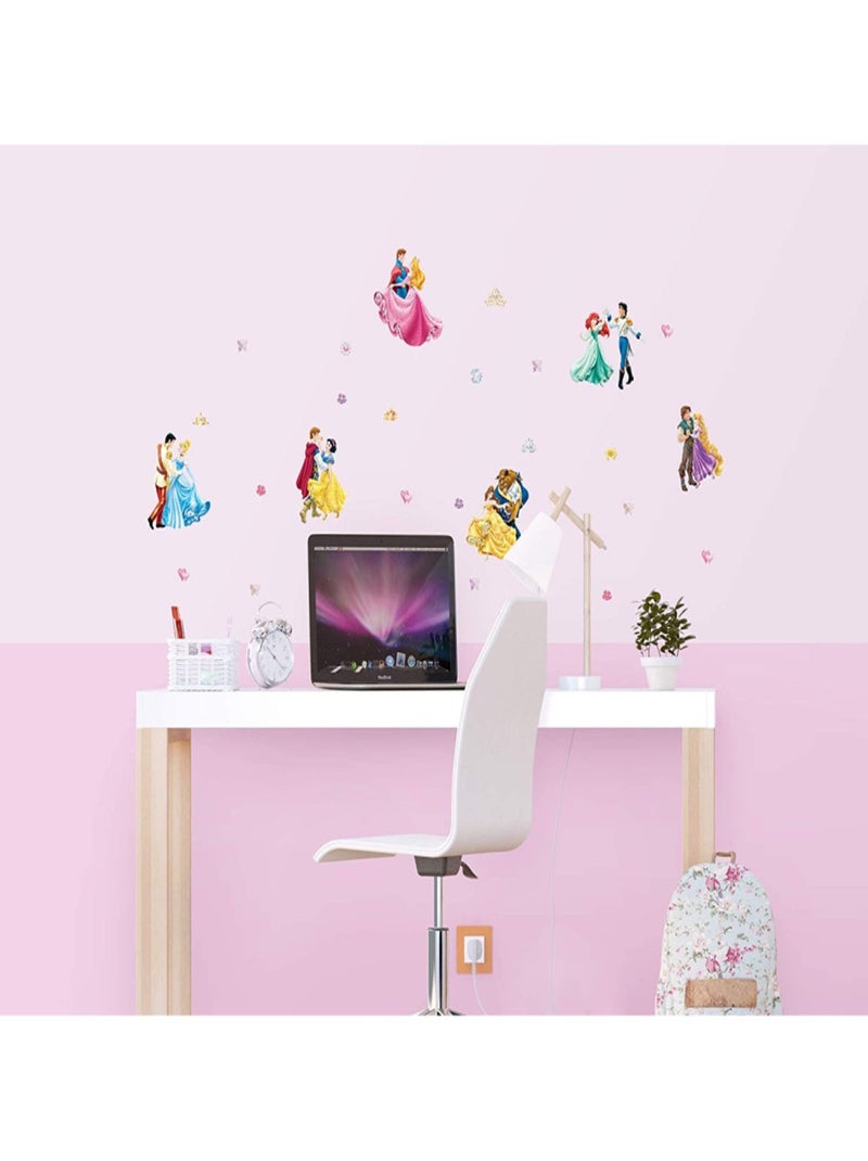 Minis Stickers Princesses au Bal Disney - 30 CM x 30 CM Multicolore - Kiabi