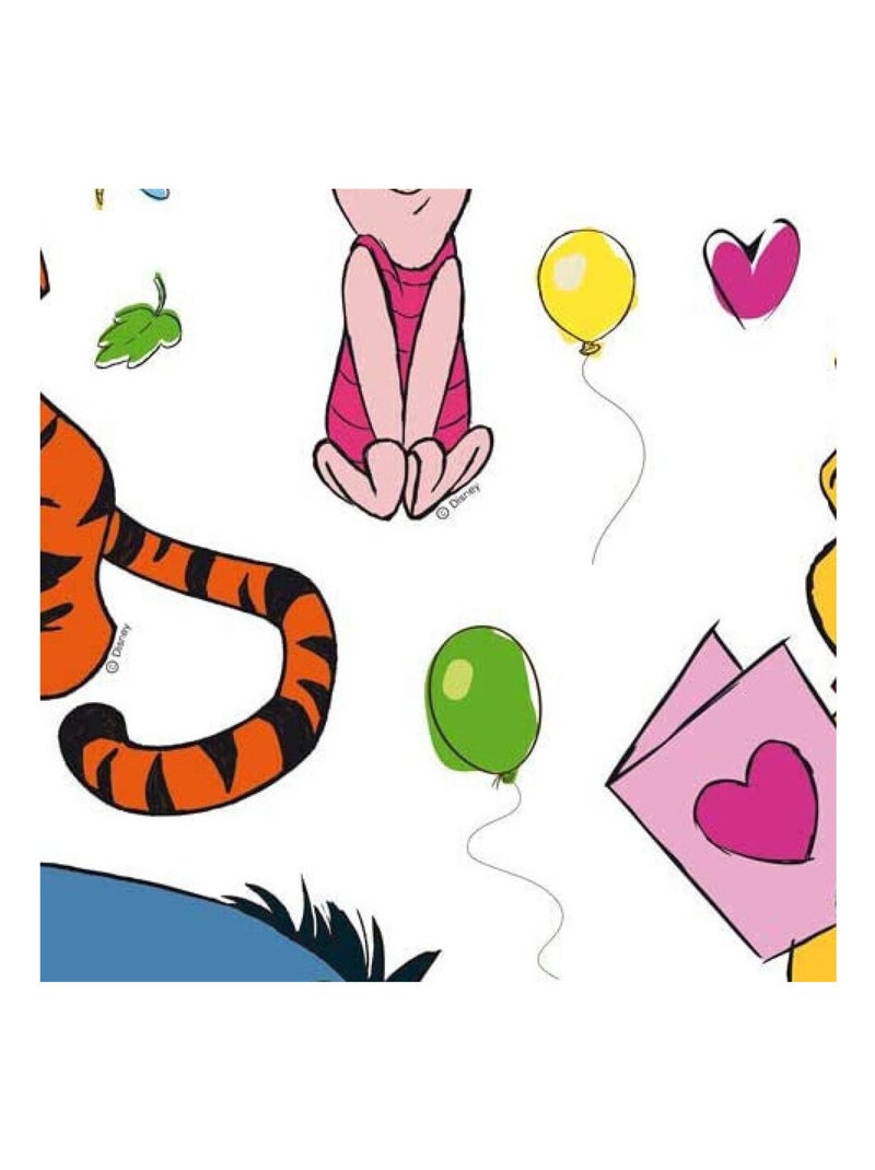 Minis Stickers Winnie L'Ourson et ses amis Disney - 30 CM x 30 CM Multicolore - Kiabi