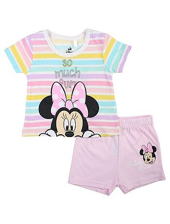 Minnie - Ensemble T-shirt et Short bébé Fille Minnie