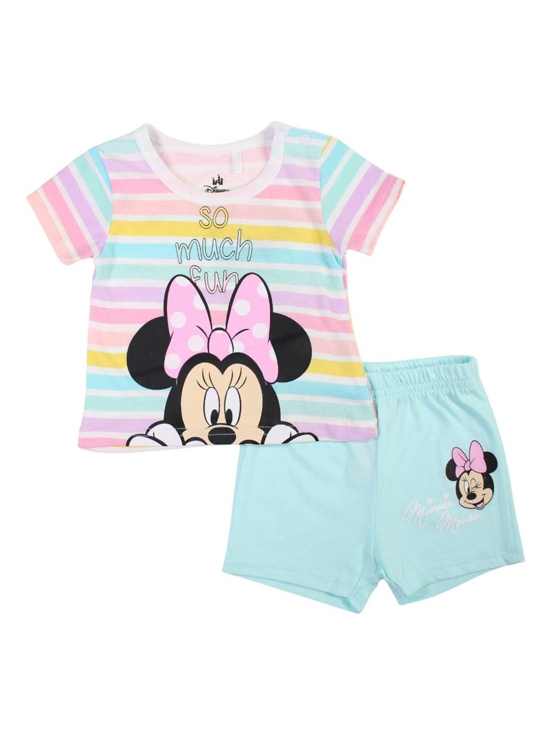 Minnie - Ensemble ​​T-shirt short Imprimé Minnie Bleu - Kiabi