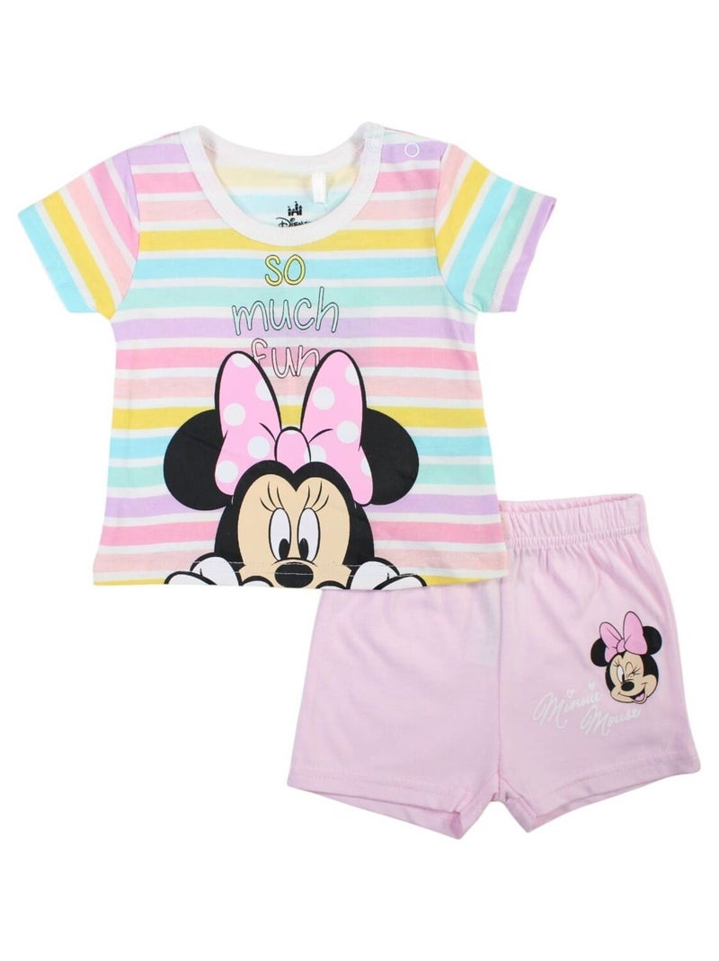 Minnie - Ensemble ​​T-shirt short Imprimé Minnie Rose - Kiabi