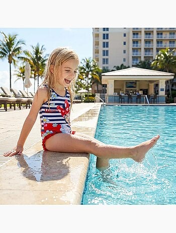 Minnie - Maillot de bain 1 pièce avec jupe et imprimé licence