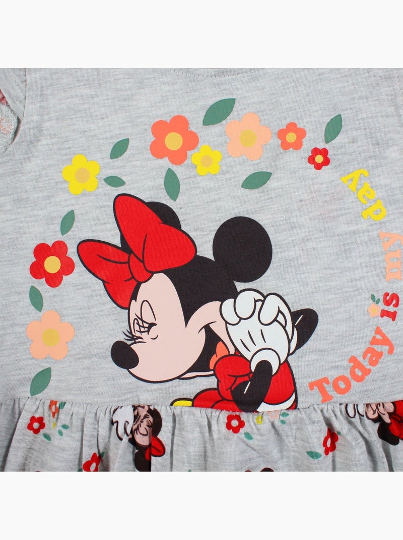 Minnie - Robe à motifs avec personnage Gris - Kiabi