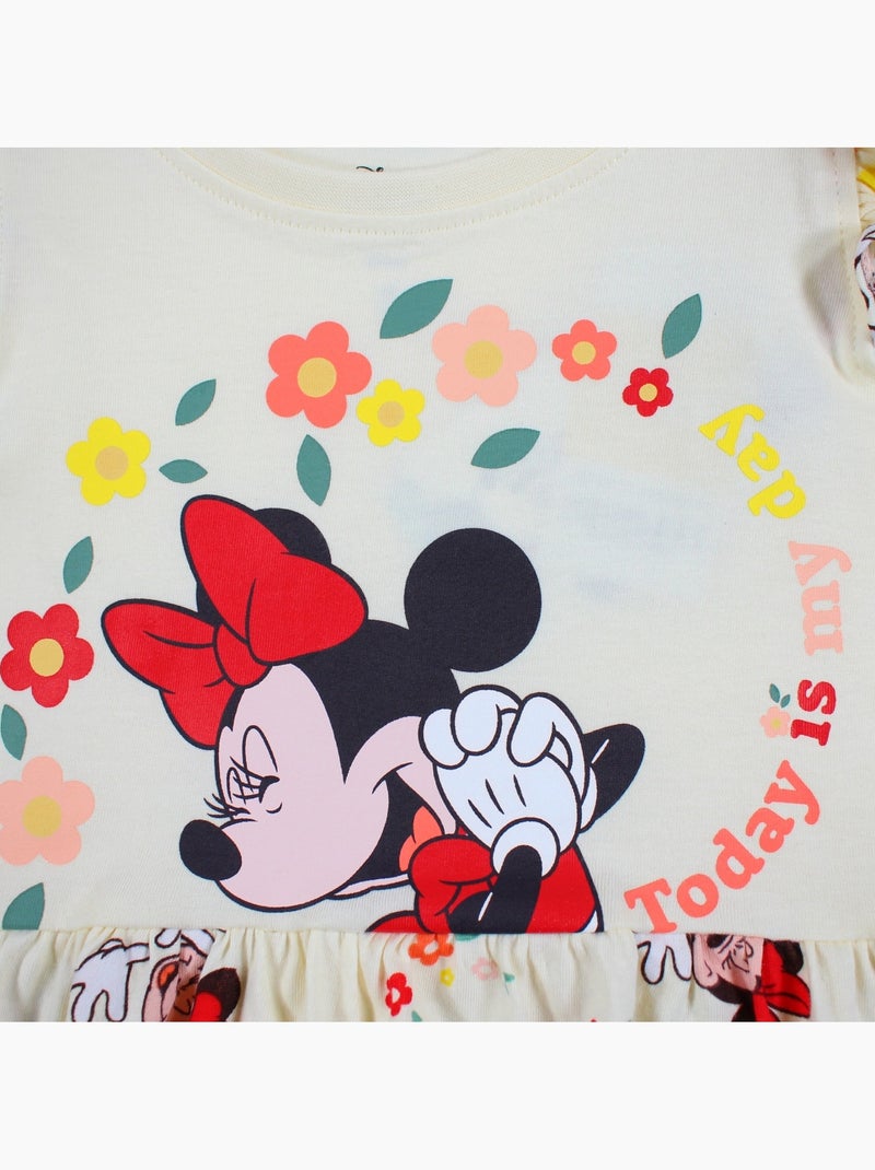 Minnie - Robe à motifs avec personnage Orange - Kiabi