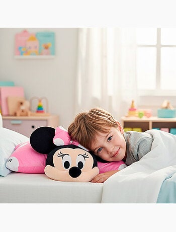 Minnie coussin 2 en 1 en peluche douce et veloutée