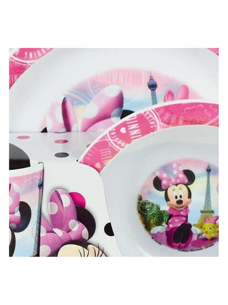 Minnie ensemble repas incluant 1 verre 220 ml, 1 assiette et 1 bol micro-ondables pour enfant Multicolore - Kiabi
