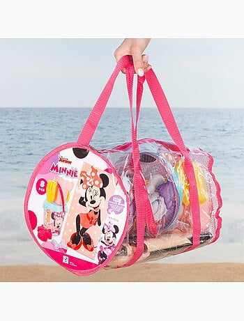 Minnie ensemble seau de plage avec accessoires serviette et sac