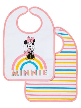 Minnie Lot de 2 bavoirs 1er âge