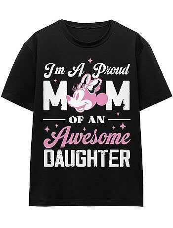 Minnie Mouse - T-shirt PROUD MOM, AWESOME DAUGHTER