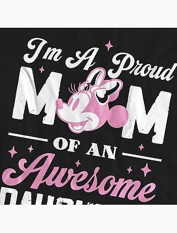 Minnie Mouse - T-shirt PROUD MOM, AWESOME DAUGHTER