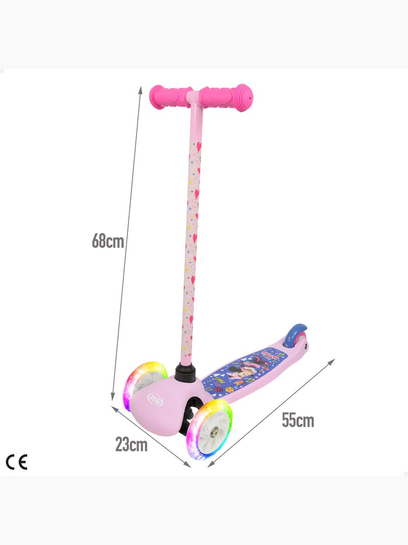 Minnie trottinette 3 roues 55x23x68 cm max. 20 kg avec lumières et freins N/A - Kiabi