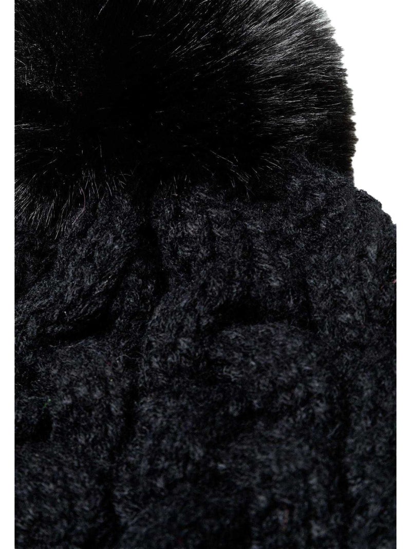 Minoti - Bonnet motif/style pompon Noir - Kiabi