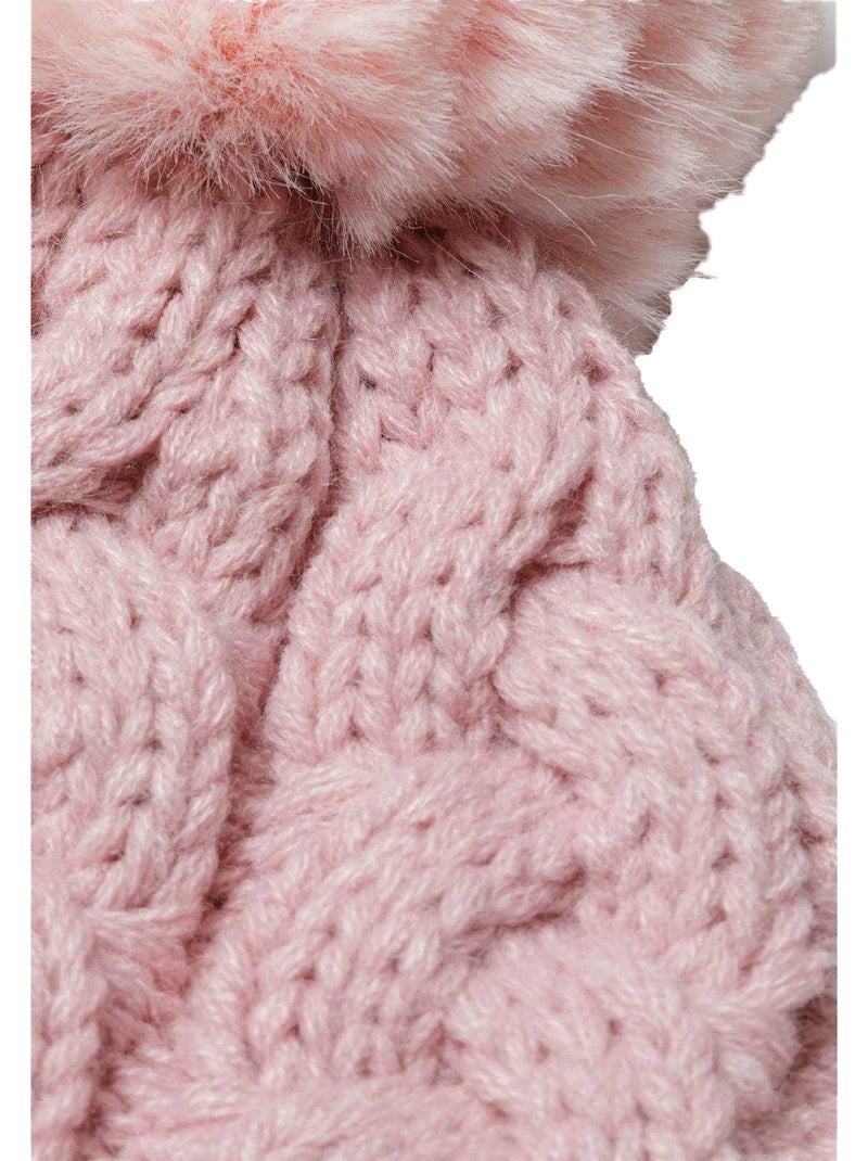 Minoti - Bonnet motif/style pompon Rose clair - Kiabi