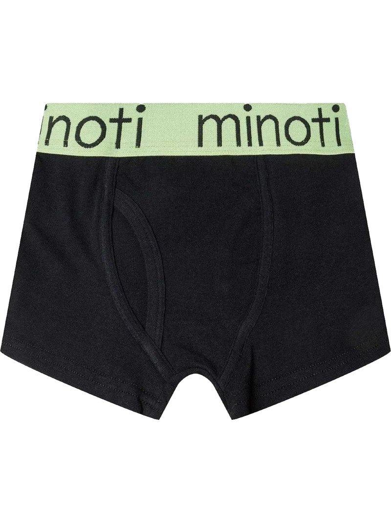Minoti - Boxers motif/style uni Noir - Kiabi