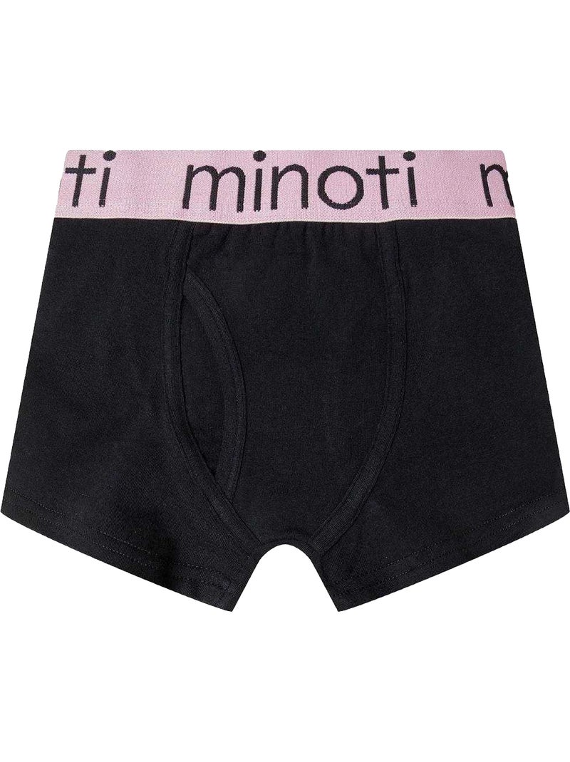 Minoti - Boxers motif/style uni Noir - Kiabi