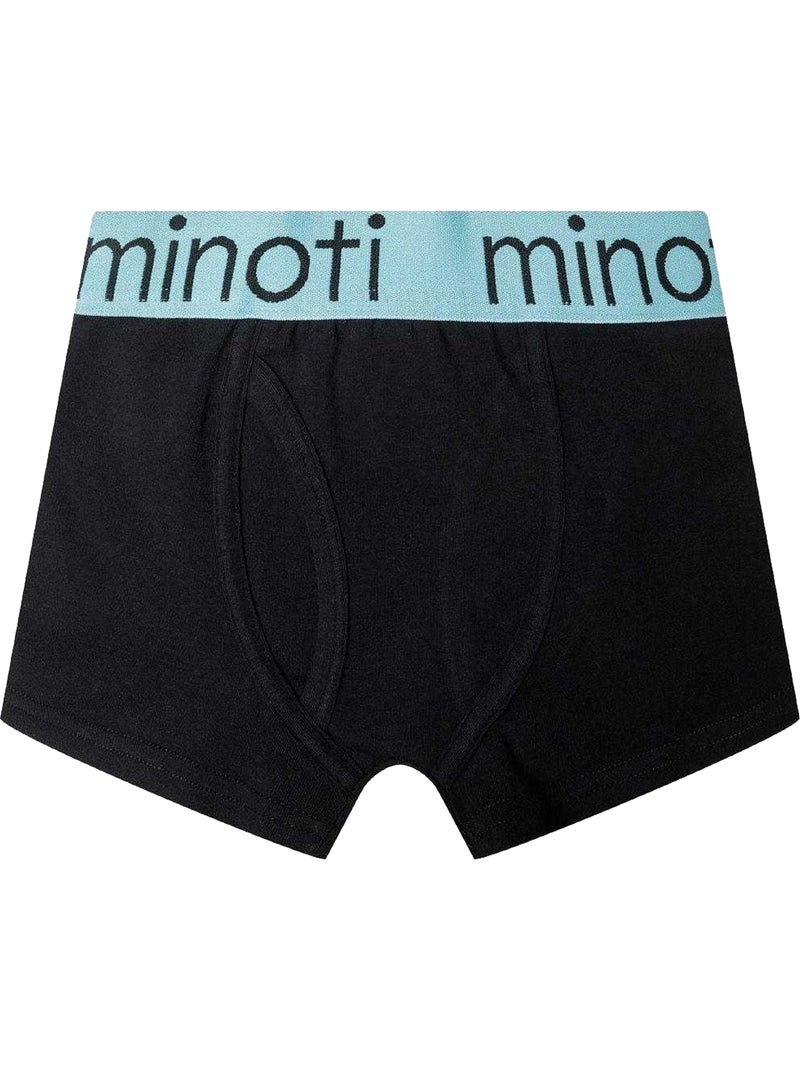 Minoti - Boxers motif/style uni Noir - Kiabi
