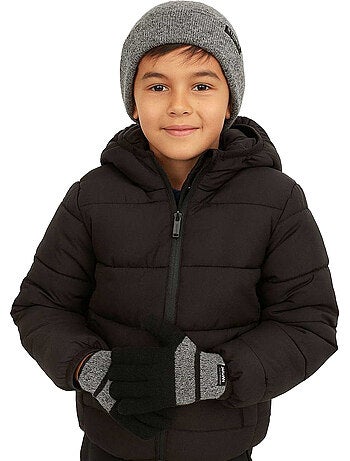 Minoti - Ensemble bonnet et gants motif/style badge