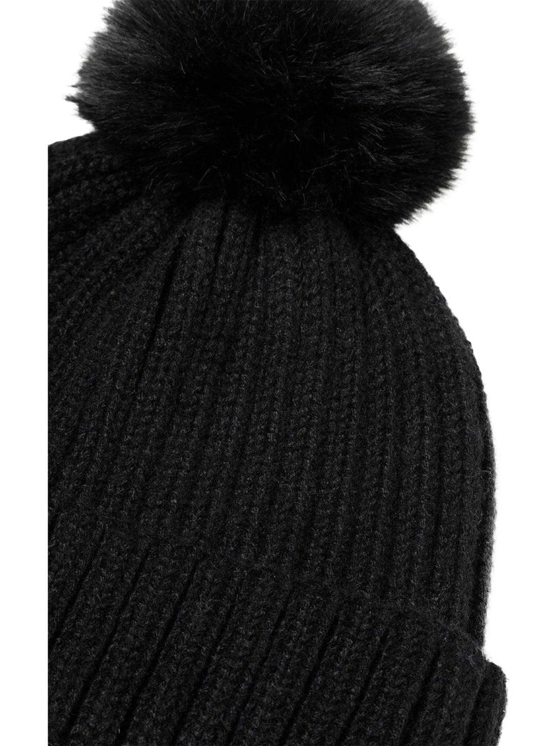 Minoti - Ensemble bonnet et snood motif/style Tricoté Noir - Kiabi