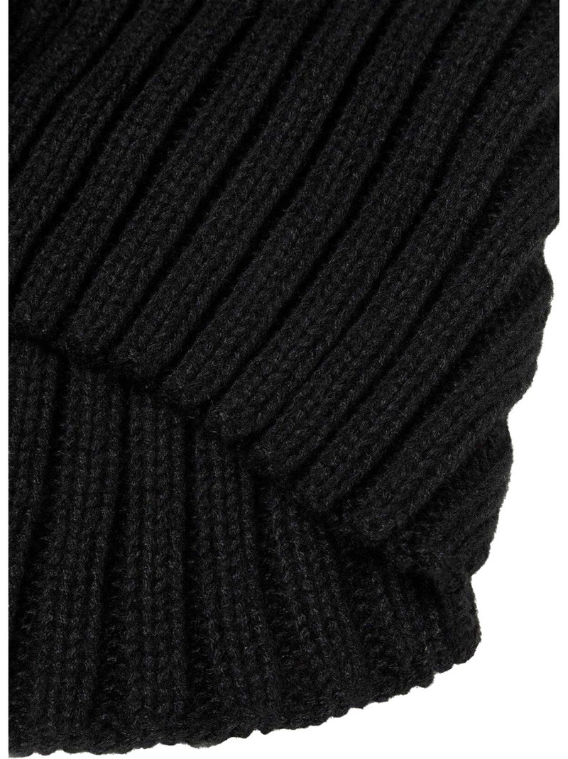 Minoti - Ensemble bonnet et snood motif/style Tricoté Noir - Kiabi