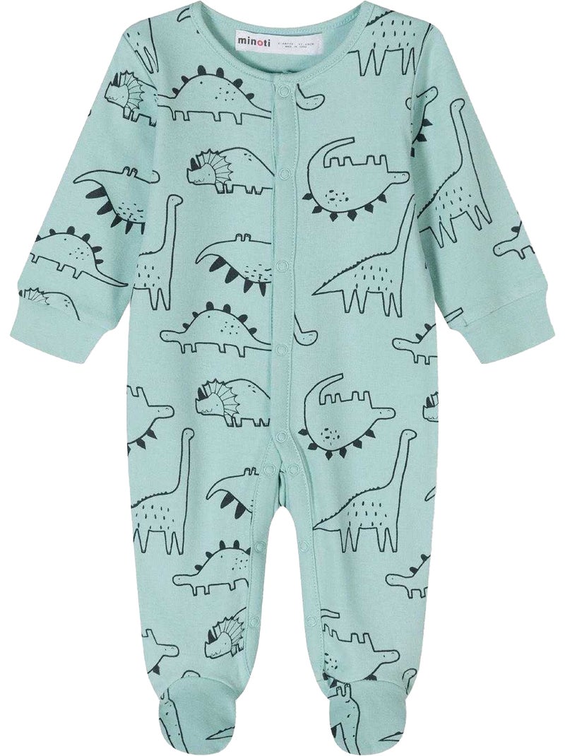Minoti - Ensemble Grenouillères manches longues motif/style imprimé - Bébé Menthe - Kiabi