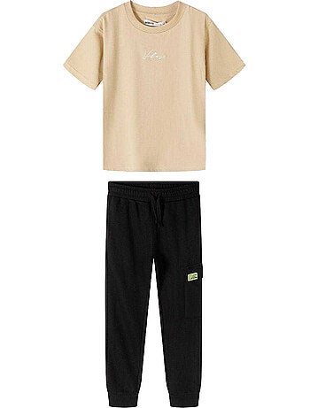 Minoti - Ensemble haut et pantalon de jogging manches courtes motif/style uni