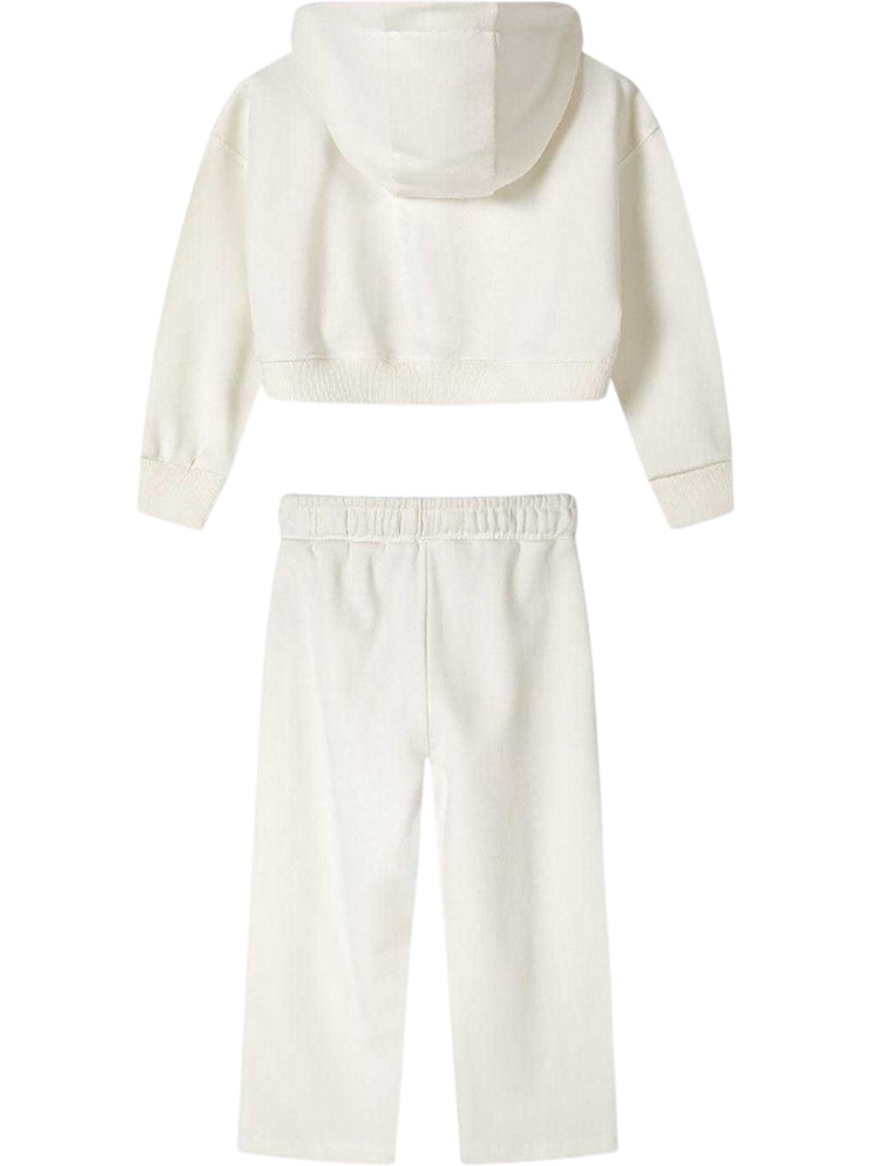 Minoti - Ensemble sweat à capuche et pantalon de jogging motif/style texte Blanc - Kiabi