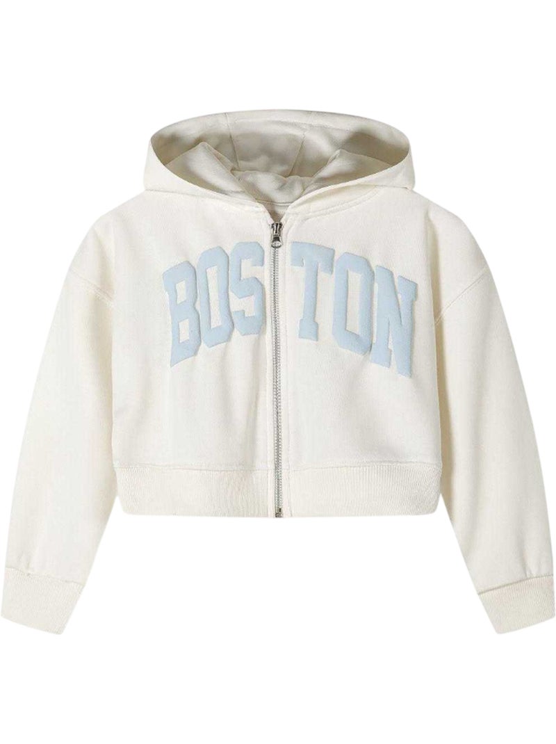 Minoti - Ensemble sweat à capuche et pantalon de jogging motif/style texte Blanc - Kiabi