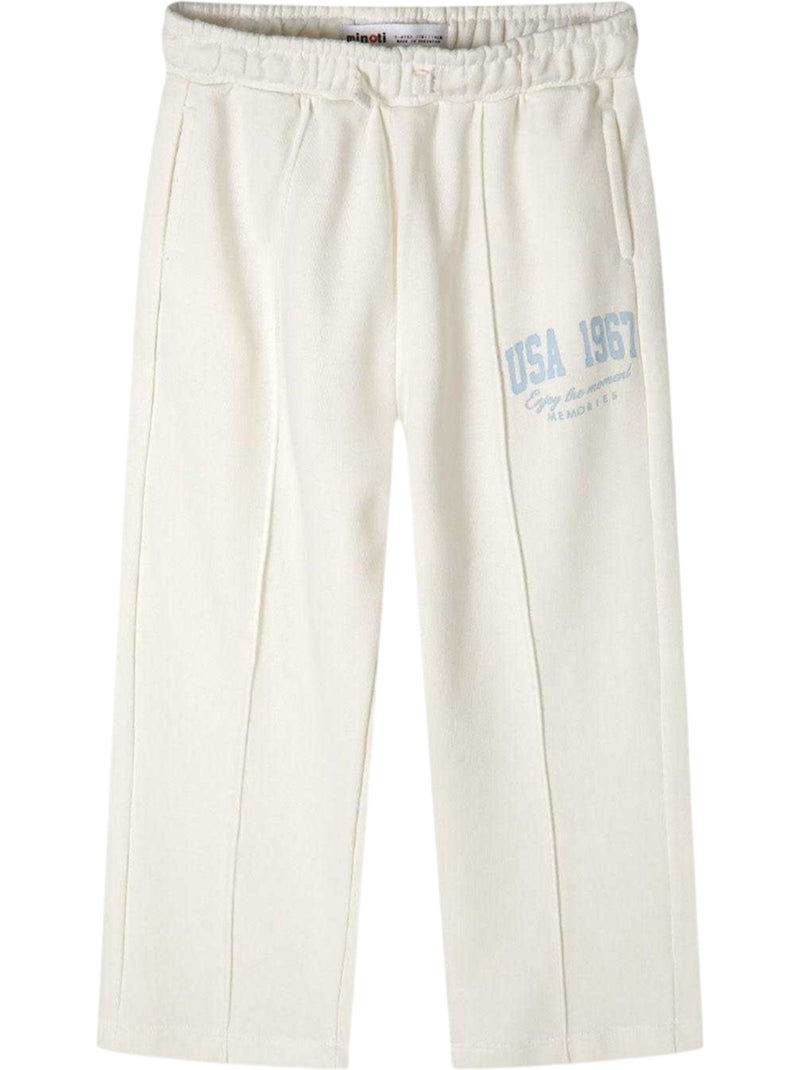 Minoti - Ensemble sweat à capuche et pantalon de jogging motif/style texte Blanc - Kiabi